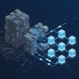 Legacy system modernization architecture illustration